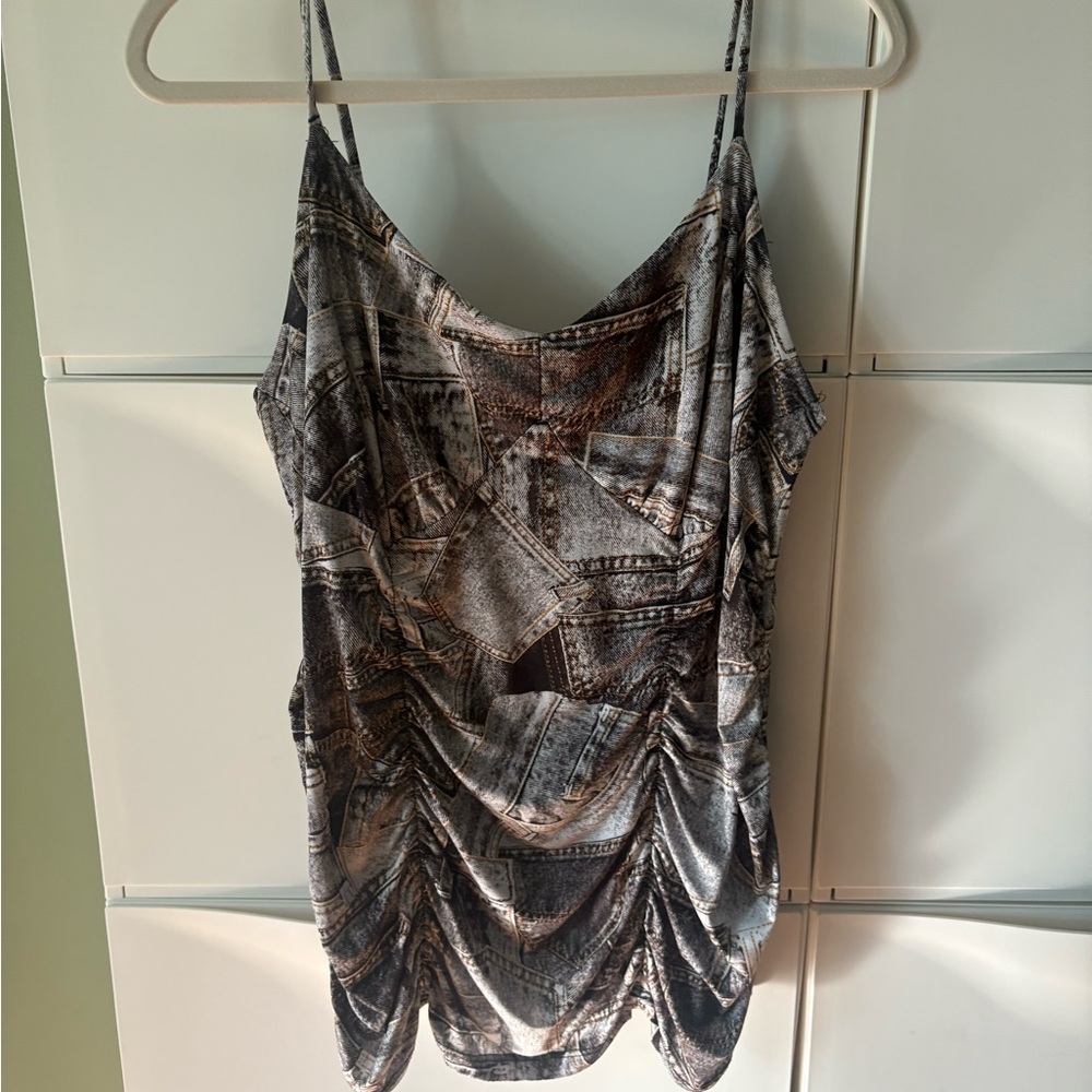 MXM Denim Print Camisole Top